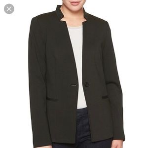 Banana republic inverted collar blazer-black